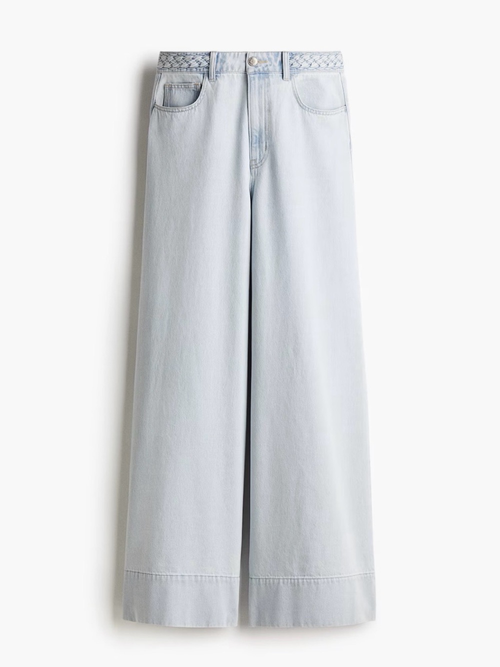 Light blue wide leg jean